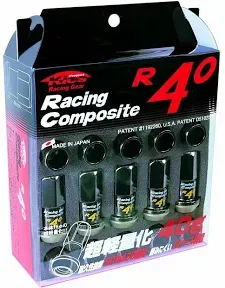 Project Kics 12x1.50 R40 Lug Nuts - Black (20 Pcs)