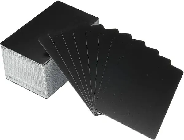 0.45mm Thick Metal Business Card Blanks 100 Pcs Black Aluminum Blanks Name Card Blank Business Cards Customize Sublimation Cards Tags