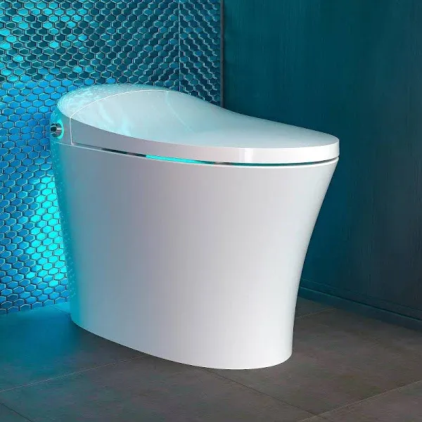 SWAN S-Pro Toilet - Smart Bidet Toilet System with Heat, Automatic Flushing, LED lights | Luxury Smart Toilet | App Enabled |