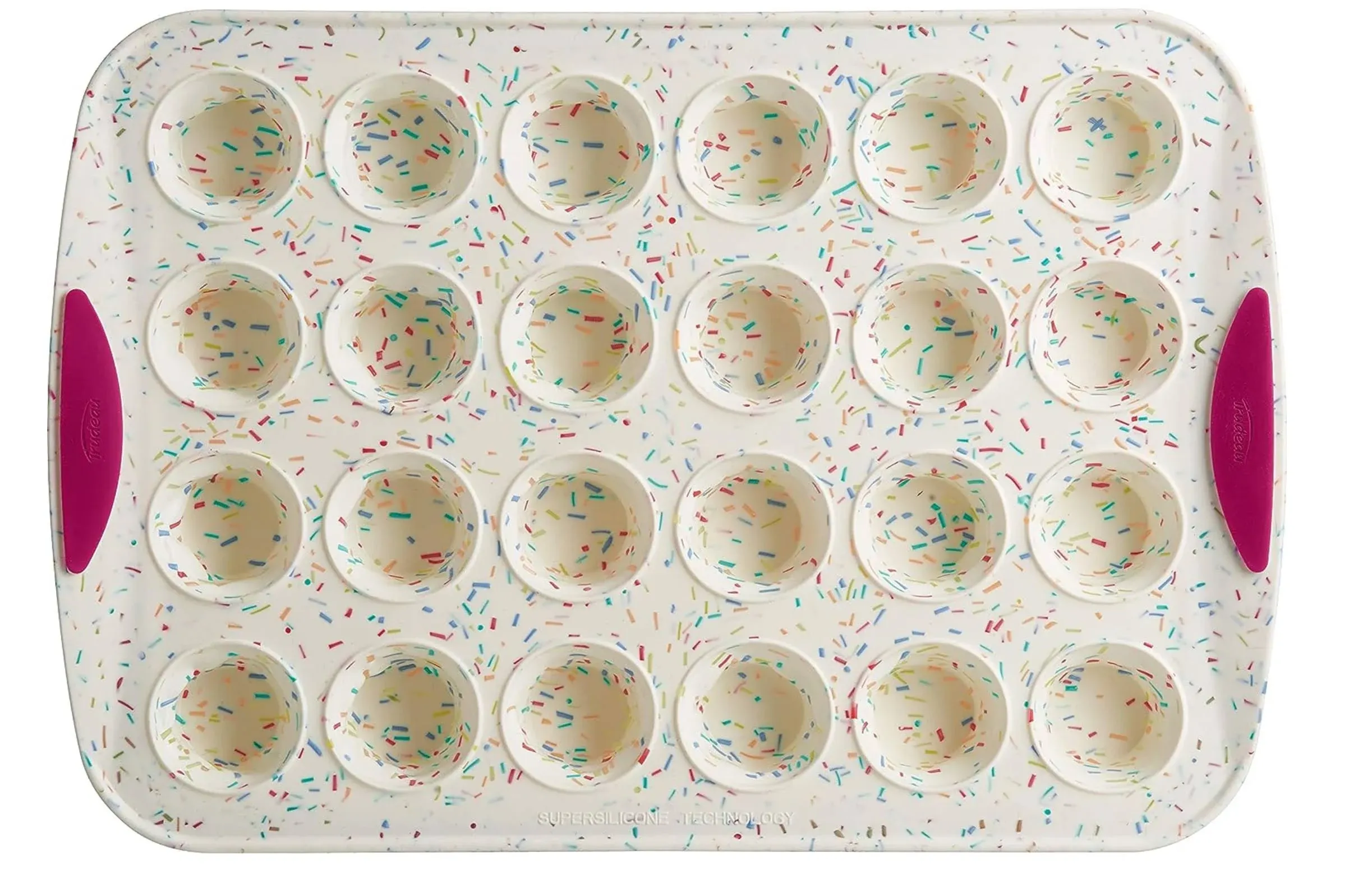 Trudeau Confetti Silicone 24 Count Mini Muffin Pan