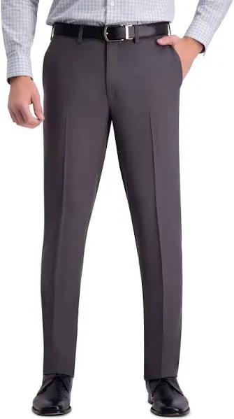 Haggar Men&#039;s Performance Stretch Flat Front Dress Pants Gray Size 34X30