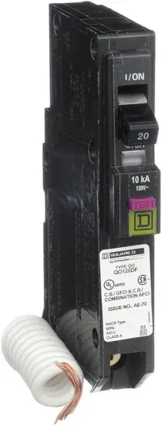 Square D QO Combination Arc Fault Breaker 20