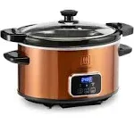 Toastmaster 4-Quart Digital Slow Cooker with Locking Lid (Copper)