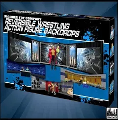 Figures Toy Company Reversible Wrestling Action Figure Backdrop Dioramas for WWE Wrestling Action Figures