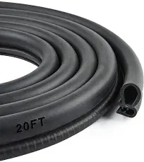 Car Door Rubber Seal Strip with Side Bulb, 20 Feet PVC Bulb Trim with EPDM Autom