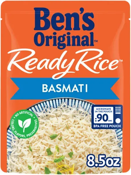 Ben's Original Ready Rice Basmati Rice, Family size, 17.3 oz Pouch (Pack of 6)