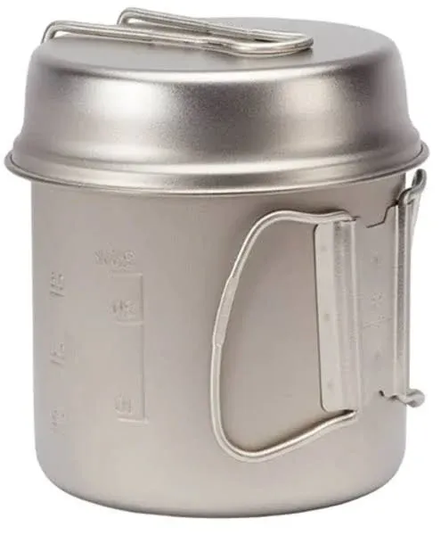 Snow Peak Trek Japanese Titanium Pot, Ultra Compact Japanese Quality 900 ml