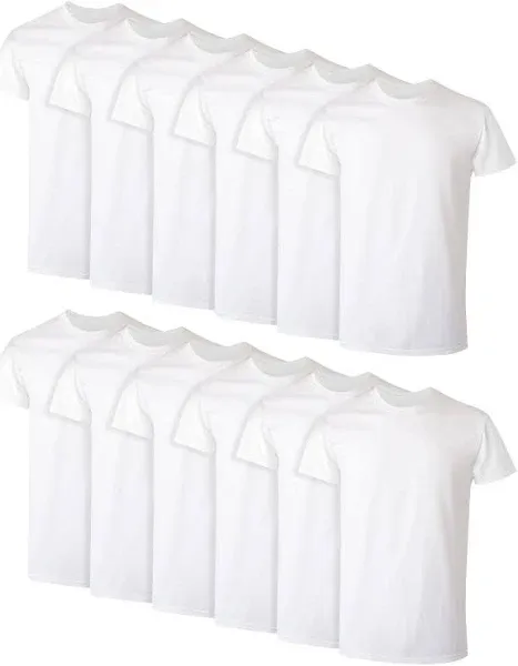 Hanes Men's 12-Pack Crew T-Shirt