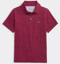 Vineyard Vines Boys' Printed Sankaty Polo