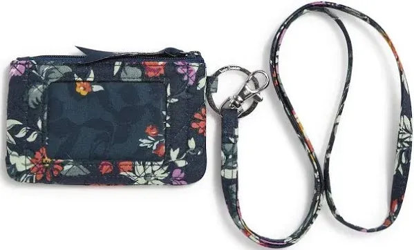 Vera Bradley Women&#039;s Cotton Zip ID Case and Lanyard Combo, Sunlit Garden Sage -