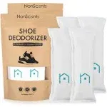 Nonscents Shoe Deodorizer (4-Pack) - Odor Eliminator, Freshener for Sneakers, Gym Bags, and Lockers