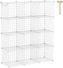 Wire Cube Storage, 12-Cube Storage Organizer Metal, C Grids Storage Bins Shel...