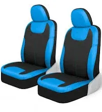 Motor Trend 2-Pack Neoprene Car Seat Cover with Duo-Tone Colors - Red/Black