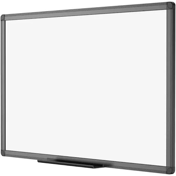 Magnetic Dry Erase White Board, 36 X 24 Inches, Black Aluminium Frame