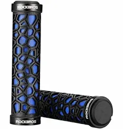 ROCKBROS Bike Handlebar Grips Double Lock-on Bike Grips Non-Slip Bicycle Handlebar Grips for MTB, BMX, Scooters, Folding Bikes 22.2mm