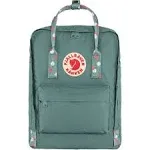 NEW FJALLRAVEN unisex kanken backpack in frost green-confetti pattern