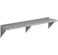 30&#034; Long X 12&#034; Deep Stainless Steel Wall Shelf | NSF Certified | Appliance &amp; Equ