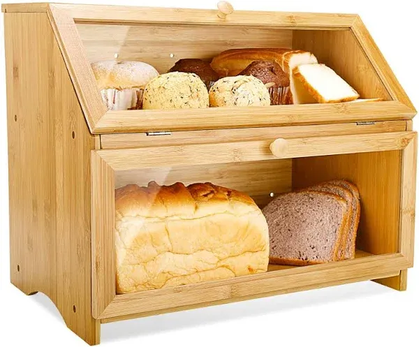 HOMEKOKO Double Layer Large Bread Box