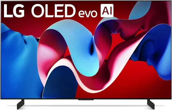 LG 42-Inch Class OLED evo C4 Series Smart TV 4K Processor Flat Screen with Magic Remote AI-Powered with Alexa Built-in (OLED42C4PUA, 2024), 3.1.1 ch. Sound Bar with Dolby Atmos