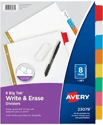 Avery Write Erase Big Tab Dividers