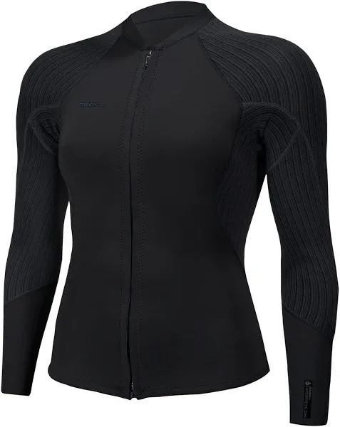 O'Neill Wetsuits Womens Women's Hyperfreak 1.5mm Full Zip Wetsuit Jacket