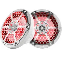 DS18 NXL-8M/W New Edition HYDRO 8&#034; 2-Way Marine Speakers w/RGB LED Lighting 3...