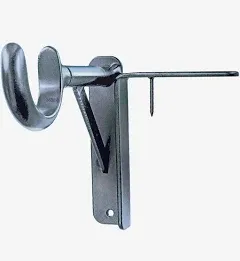 Tap Bracket As Seen On TV Silver Steel Top Mount Curtain Bracket 30 lbs. Capacit