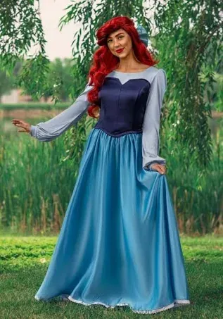 Disney Women's Ariel Blue Dress Costume