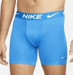 Nike Men&#039;s Dri-FIT Essential Microfiber Black/Blue Boxer Briefs 3-Pack Size XL