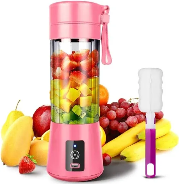 Portable Blender, Yksinx Smoothie Blender, Personal Mini Blender Shakes and Smoothies 13oz 2000mah Rechargeable Home Travel Fruit Juicer Cup