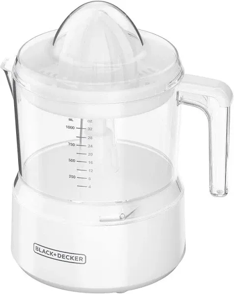 ZA@ BLACK &amp; DECKER 32oz Citrus Juicer 10&#034; x 7&#034; White CJ650W AS-IS (Store Returns