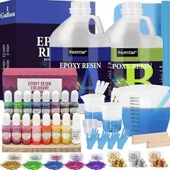 1 Gallon Crystal Clear Epoxy Resin Kit, High-Glossy&amp; No Bubbles, FREESHIP