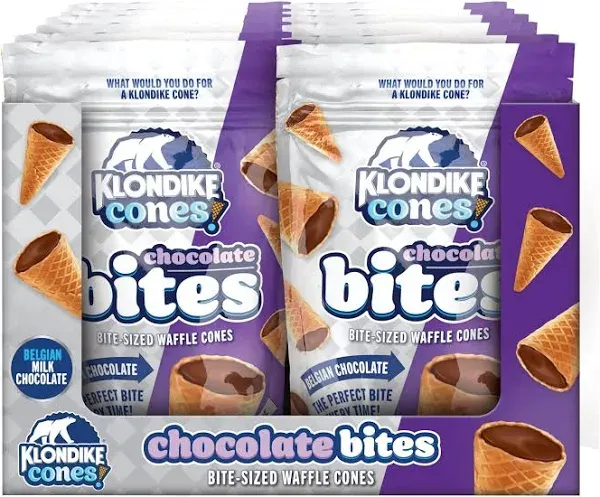 Klondike Cones Bite-Size Mini Waffle Cones Filled with Chocolate