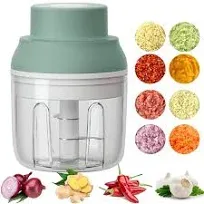 Electric Mini Food Chopper250ML Portable Garlic Chopper with USB Charging Fun...