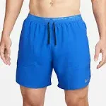 Nike Men's Dri-Fit Stride 7" Brief Lined Shorts in Blue/Black/Silver