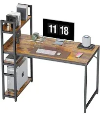 CubiCubi 47 inch Computer Desk with Storage Shelves