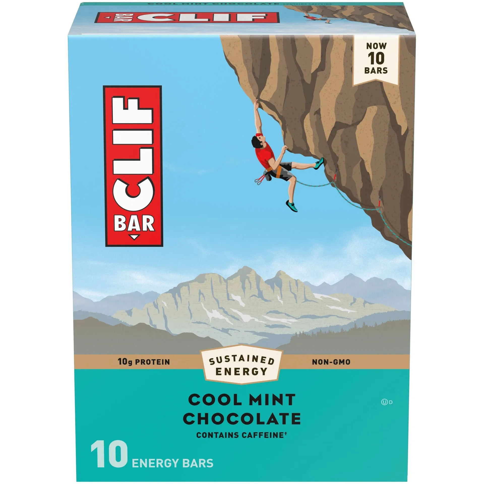 Clif Bar Cool Mint Chocolate with Caffeine Energy Bars - 2.40 oz