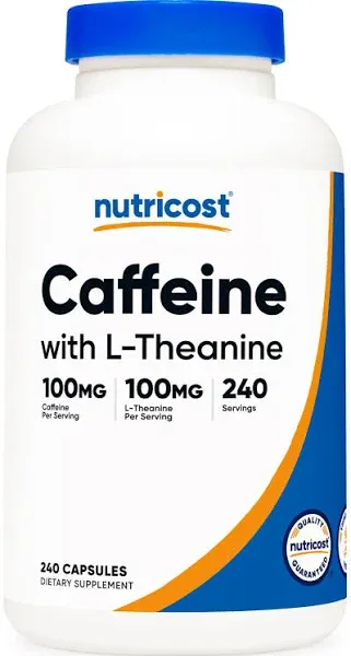 Nutricost Caffeine + L-Theanine Capsules