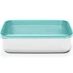 U Konserve Stainless Steel Rectangle Food Storage Bento Box Container, Leak Proof Silicone Lid Dishwasher Safe - Plastic Free, (45oz Island Teal)