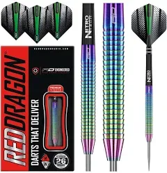 Red Dragon Razor Edge Spectron Steeldart 24g Rainbow Coating Set of 3