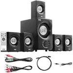 Acoustic Audio Home Theater 5.1 Bluetooth Speaker System with FM Tuner NEW