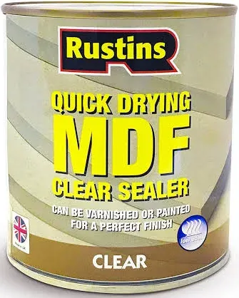 Rustins - MDF Sealer - Paint or Varnish After Use - CLEAR - 250ML / 500ML / 1L