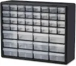 Akro-Mils 10144 44-Drawer Plastic Drawer Storage Cabinet for Garage Black 