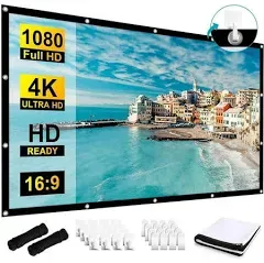 Frocopo 100 inch Projection Screens Double Sided Washable Outdoor Projection ...