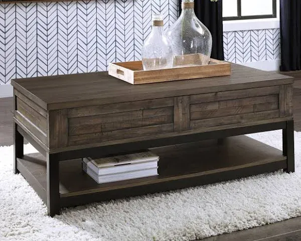 Ashley Furniture Johurst Lift Top Coffee Table in Grayish Brown