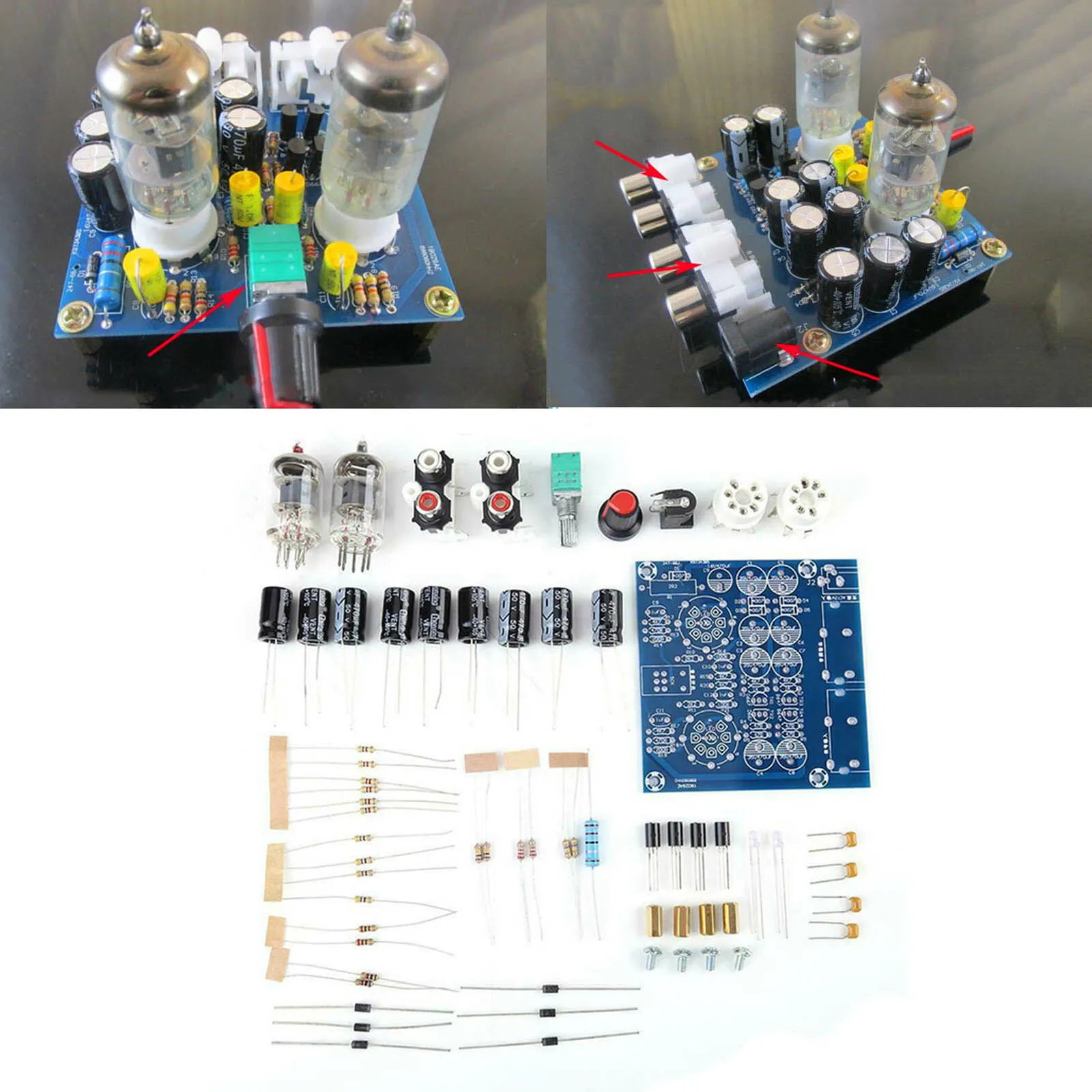 Tube Amplifier Kit, DIY Tube Preamp Kit, Tube Preamp, DIY Amplifier Kit, 6j1 Vacuum Electron Tube Valve Preamp Tube Amplifie Board Headphone Amp Parts Musical Fidelity Kit DIY Electronic Kits