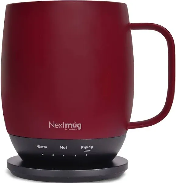 Nextmug - Temperature-Co<wbr/>ntrolled, Self-Heating Coffee Mug (Burgundy - 14 oz.)