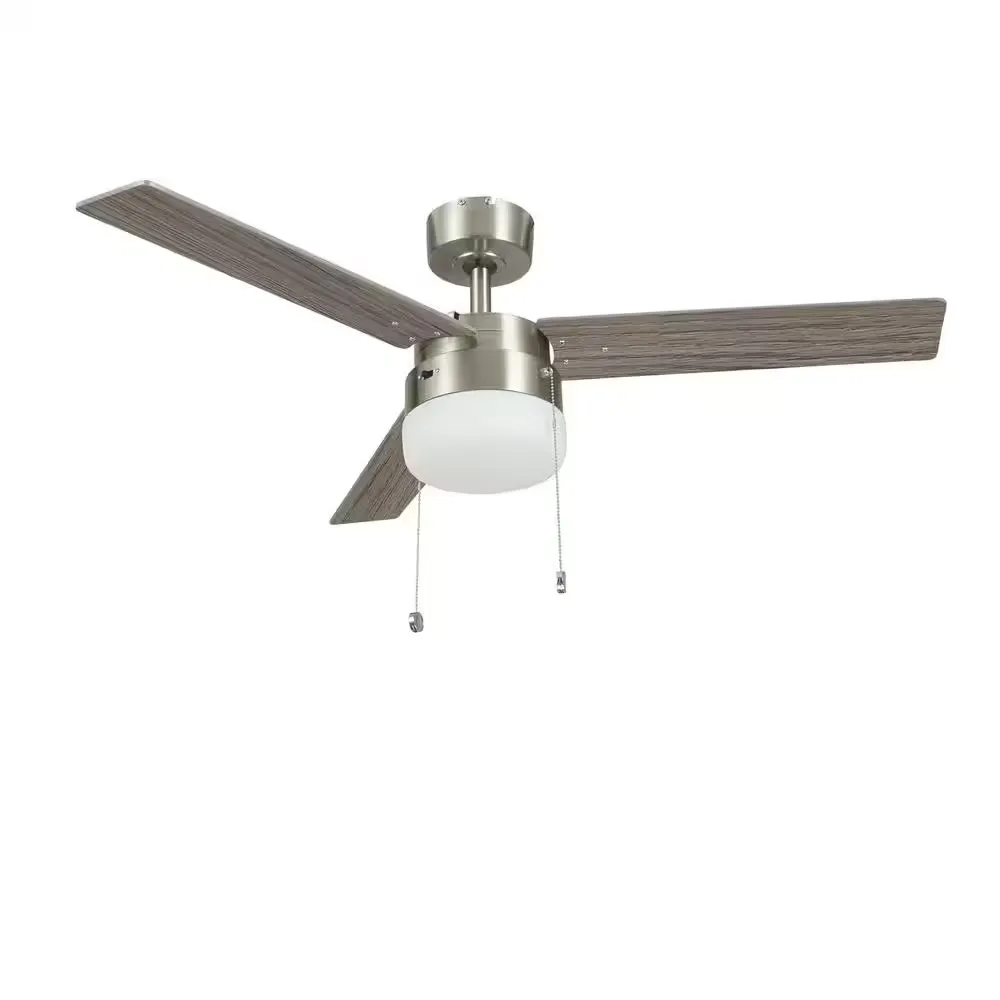 Hampton Bay RDB9144-BN Montgomery II 44 in. Indoor Brushed Nickel Ceiling Fan with Light Kit