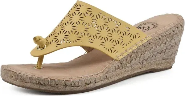 WHITE MOUNTAIN Women's Beaux Espadrille Wedge Sandal