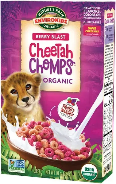 Envirokidz Cheetah Chomps Organic Berry Blast Cereal 10 Ounce